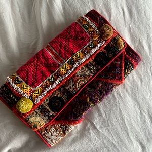 Handmade beaded clutch
